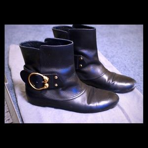 Alexander McQueen navy blue ankle boots / booties